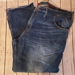 Mens Foundry Denim Blue Jeans Young Mens Athletic Fit Size W 52 L 30